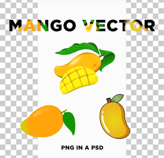 Mango Vector PNG in een PSD