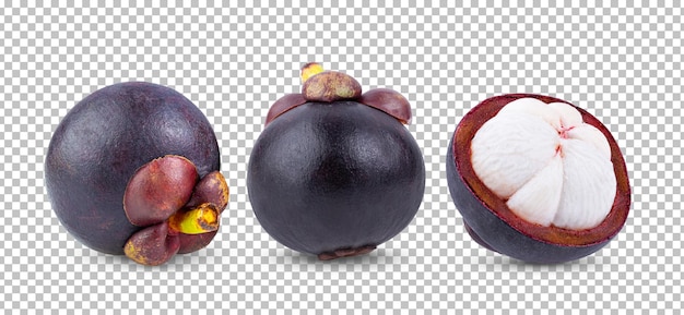 PSD mangosteen geïsoleerd op alfalaag