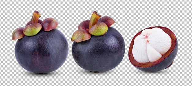 PSD mangosteen geïsoleerd op alfalaag