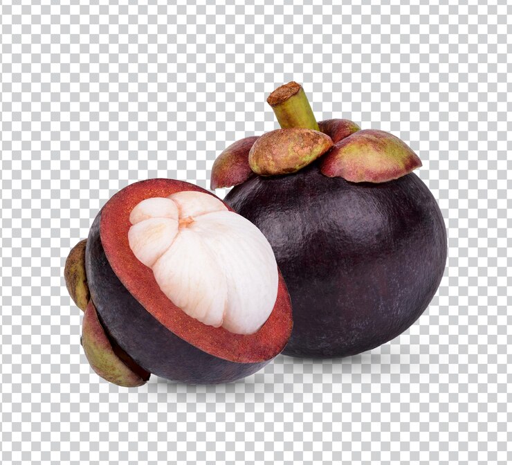 Mangosteen geïsoleerd Premium PSD