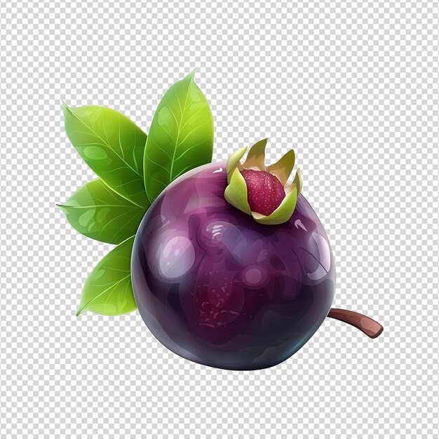 Mangosteen isolated on transparent background