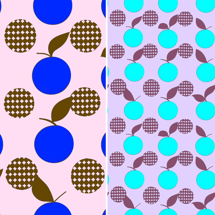PSD mangosteen with round silhouette and southeast asian design unique tropical fruit pattern vector