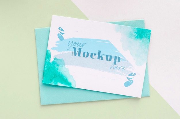 Manicure elements assortment with card mock-up