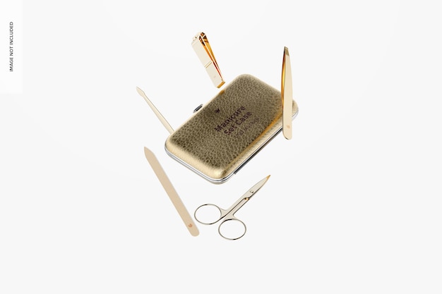 Manicureset Case Mockup, Drijvend