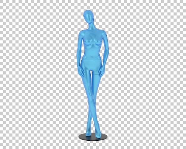 Mannekeng isolert på transparent bakgrunn 3D-gjengivelse illustrasjon
