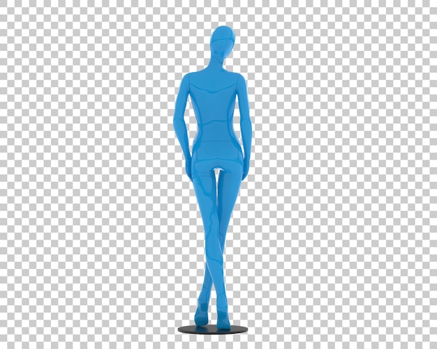 Mannekeng isolert på transparent bakgrunn 3D-gjengivelse illustrasjon