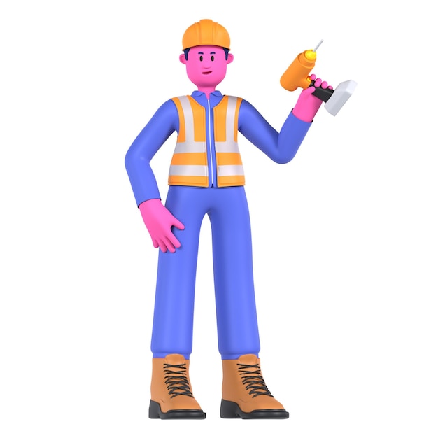 Mannelijke boorwerkers in de bouwsector