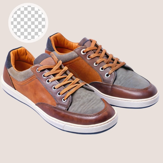 Mannelijke sneakers op een doorzichtige achtergrond