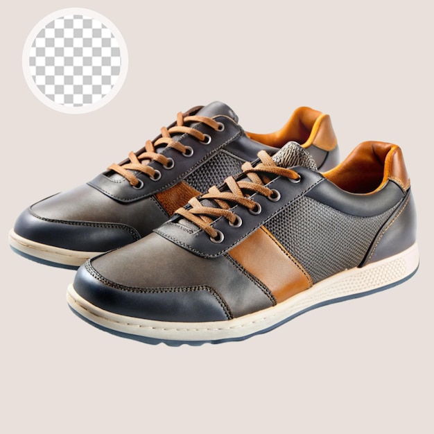 Mannelijke sneakers op een doorzichtige achtergrond