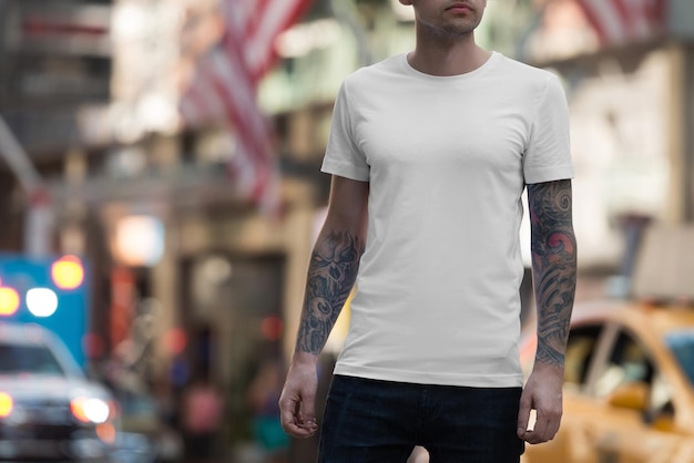 Mannen t-shirt mockup