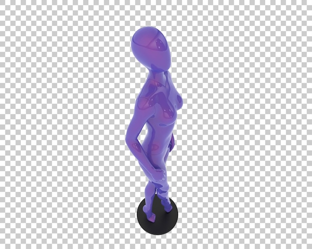 mannequin isolated on transparent background 3d rendering illustration