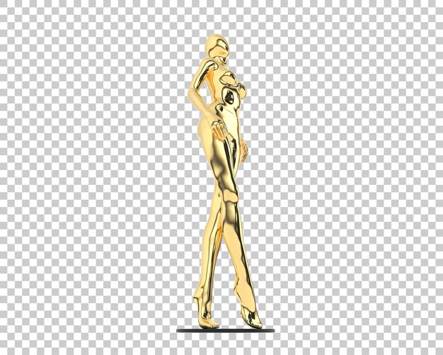 Mannequin isolated on transparent background 3d rendering illustration