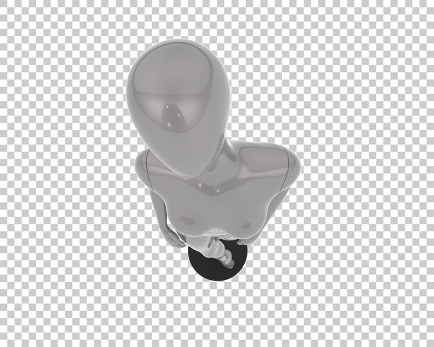 在透明背景上孤立的模型 3D 渲染插图