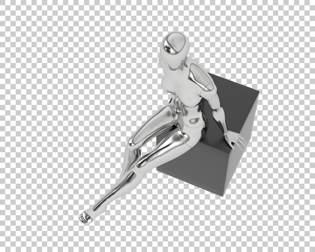 Mannequin isolated on transparent background 3d rendering illustration