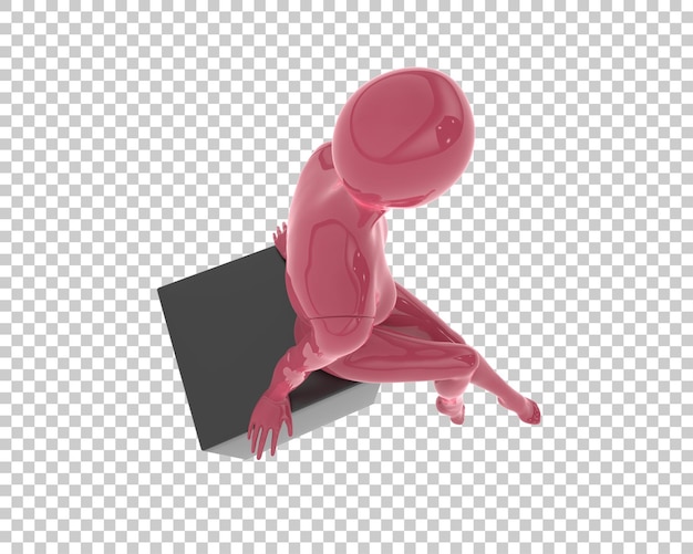 Mannequin isolated on transparent background 3d rendering illustration