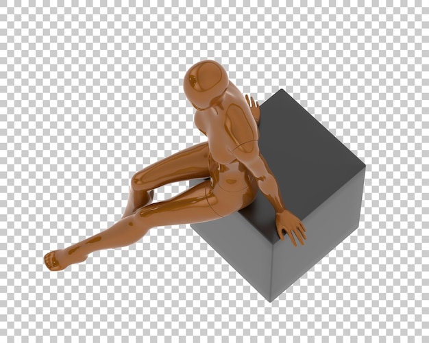 PSD mannequin isolated on transparent background 3d rendering illustration