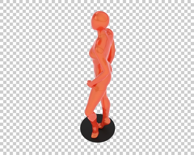 PSD mannequin isolated on transparent background 3d rendering illustration