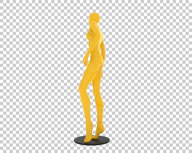 Mannequin isolated on transparent background 3d rendering illustration