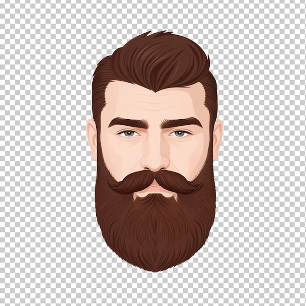 PSD mans beard vector