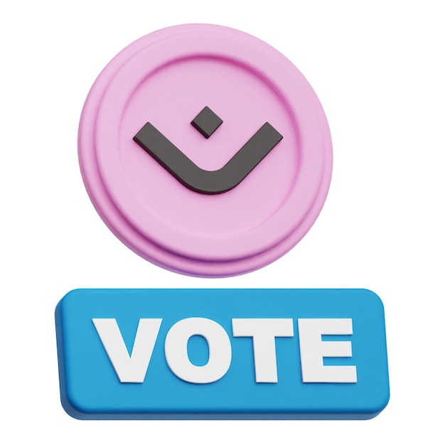 Mantra crypto token 3d icon isolated on the white background