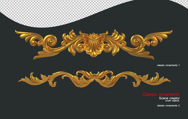 PSD many classic gold patterns