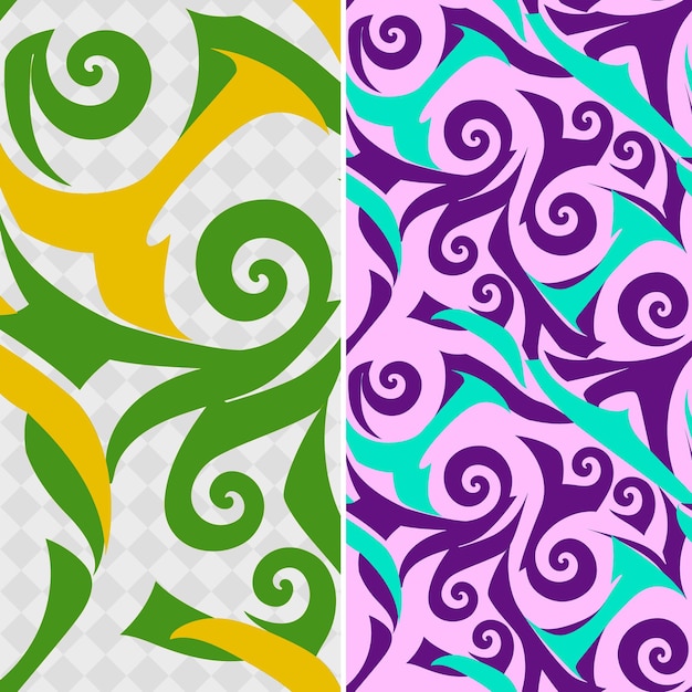 PSD maori tatoeagepatronen met spirale en scherpe hoekvormen in creatieve abstracte geometrische vector