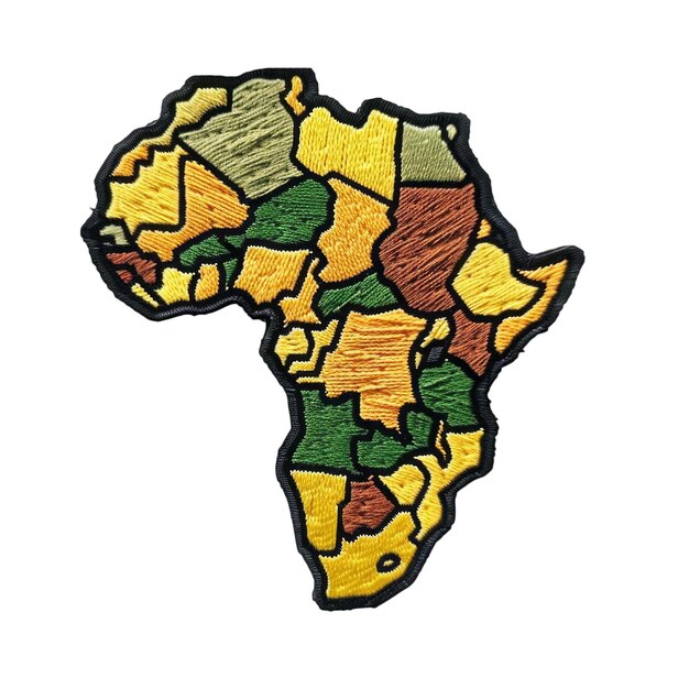 Una mappa del continente con la parola africa sopra