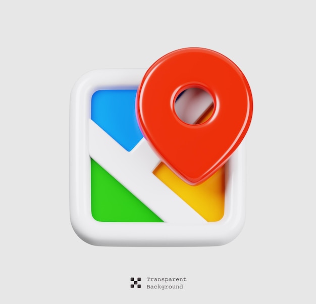 Map location or path symbol isolated general ui icon set concept 3d render illustration