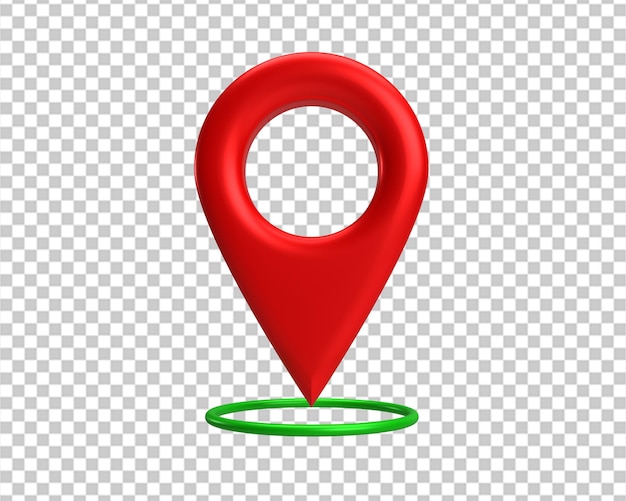 Map location pin 3d navigation icon