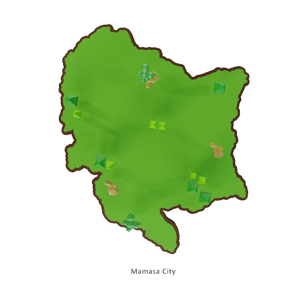 PSD mappa della città di mamasa