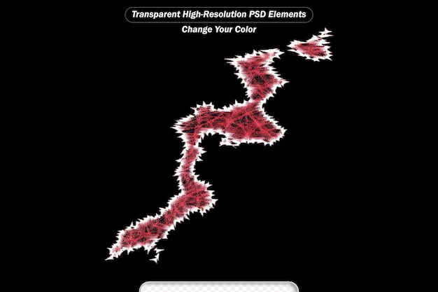 PSD ペルーの地図 多角形網線地図 旗地図