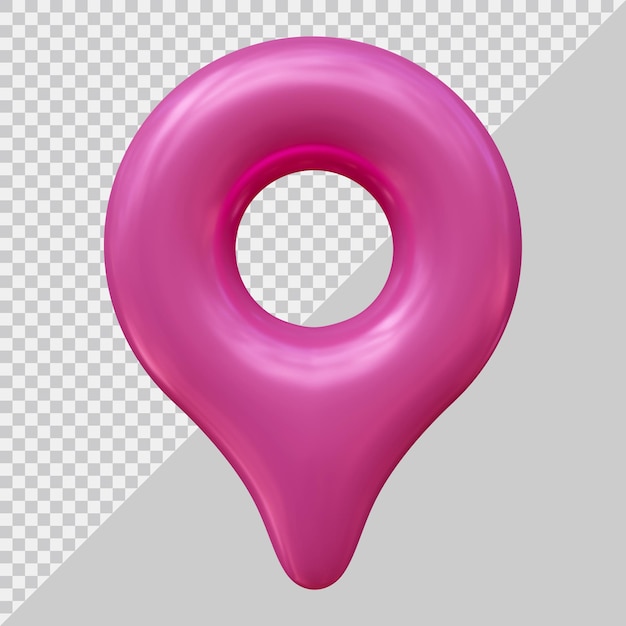 Icona mappa pin con stile moderno 3d