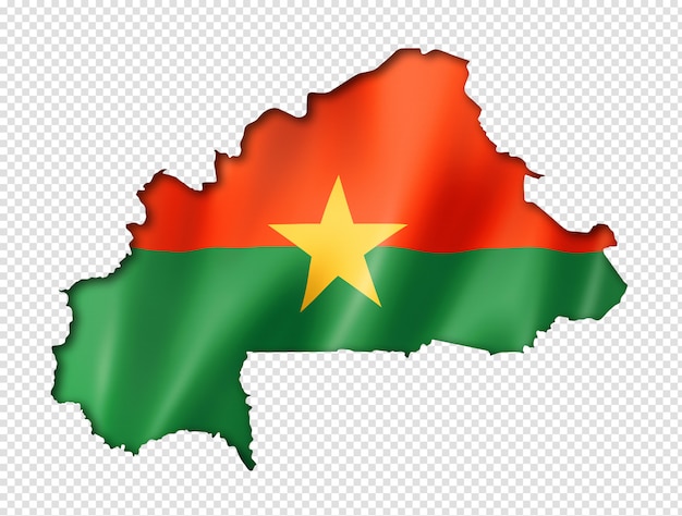 PSD mapa flaga burkina faso