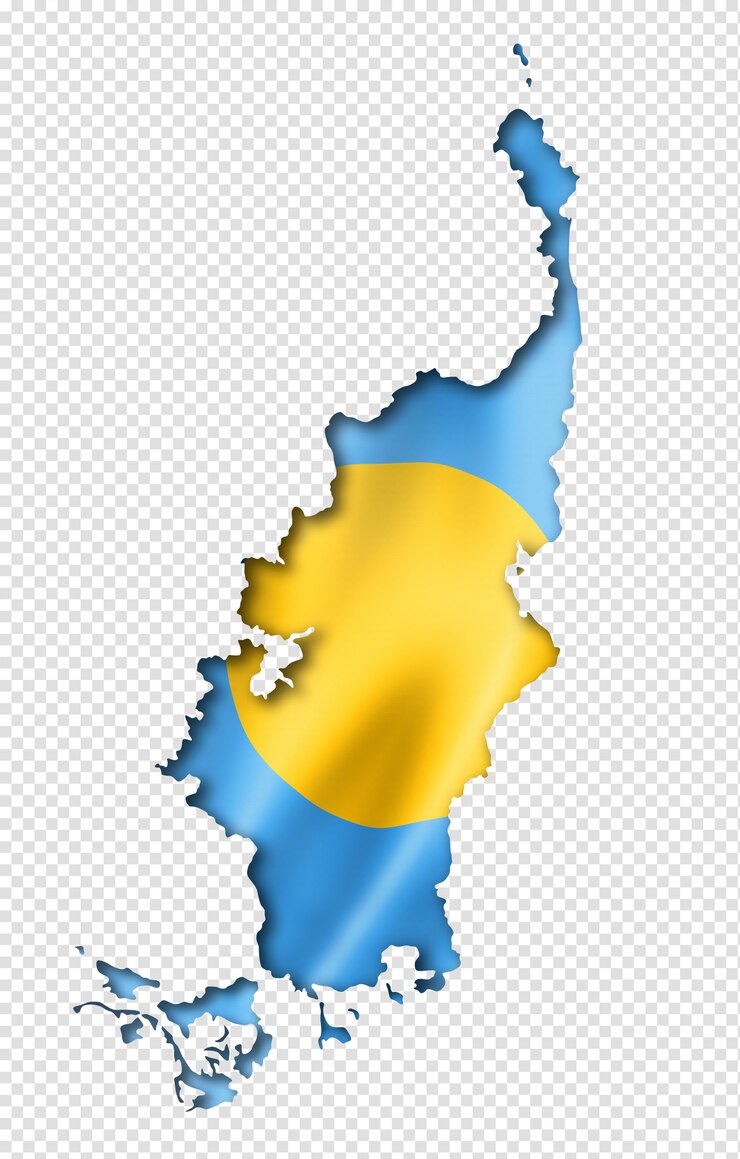 PSD mapa flaga palau
