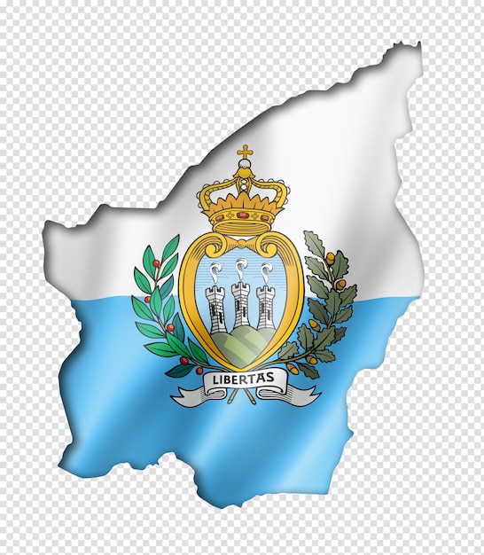 Mapa flaga San Marino