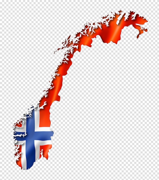 PSD mapa norweskiej flagi