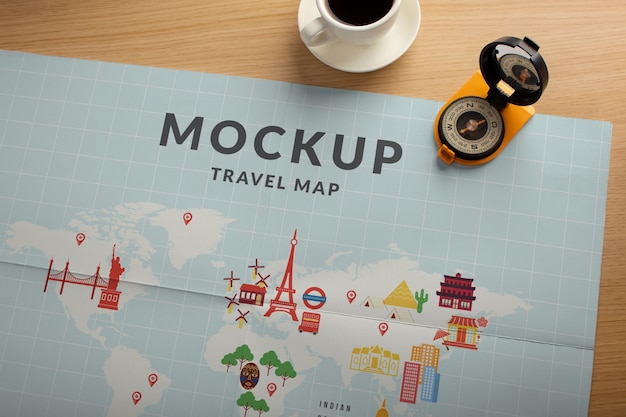 Mapa podróży i projekt makiety trasy