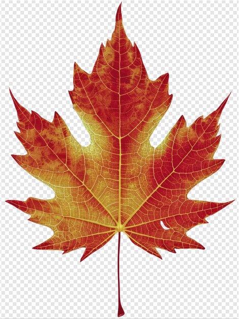 PSD a maple leaf with a red line on the bottom