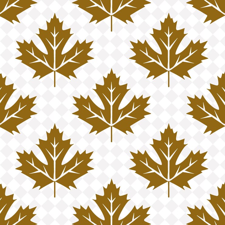 PSD maple leaves on a white background vector art illustration