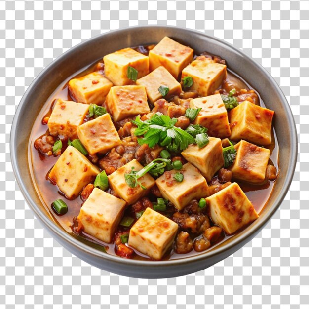 PSD mapo tofu izolowane na przezroczystym tle