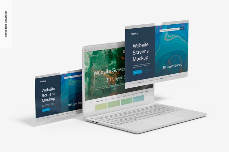 PSD maqueta de laptop m2 dla sieci web, widok z boku