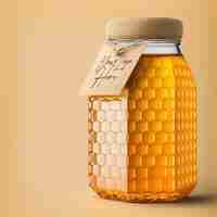 PSD maquette d'emballage de pot de miel en verre