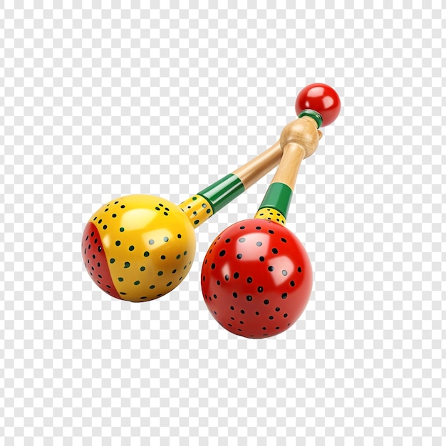 Maracas isolated on transparent background