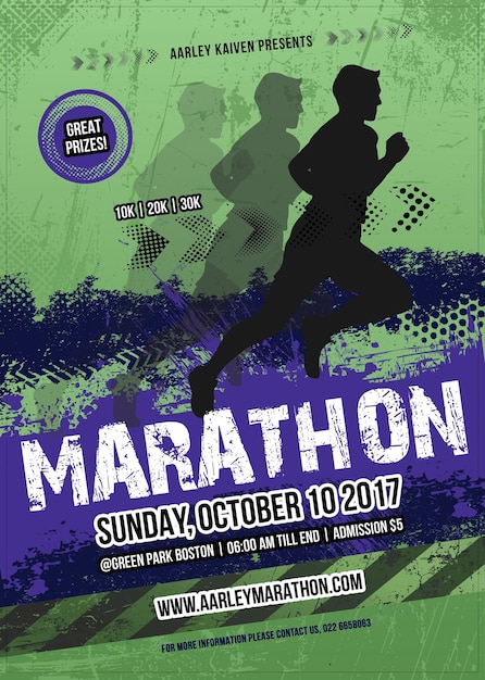 PSD marathon evenement flyer