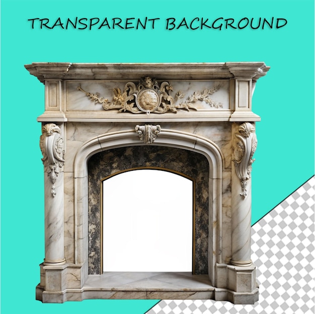 PSD marble arch isolated in 3d rendering decoration