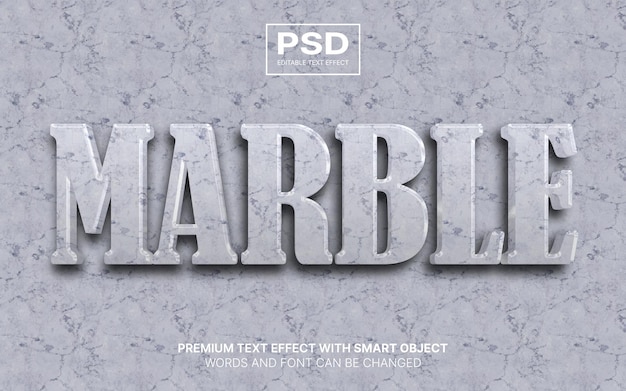 PSD marble editable text effect