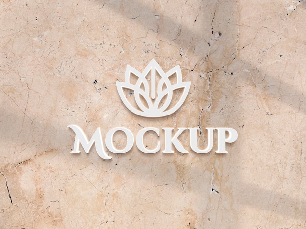 PSD marble logo mockup design