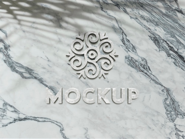 Marble logo mockup design