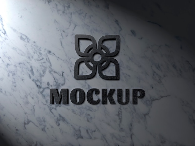 Marble logo mockup design