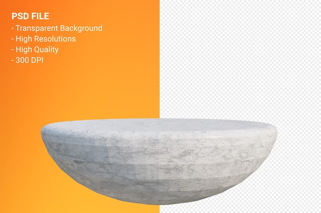marble podium minimal design in 3d rendering isolated